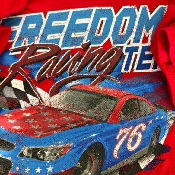 NWT - Freedom Racing Team - Red Short Sleeve Tee Short - Size Large - Picture 1 of 4